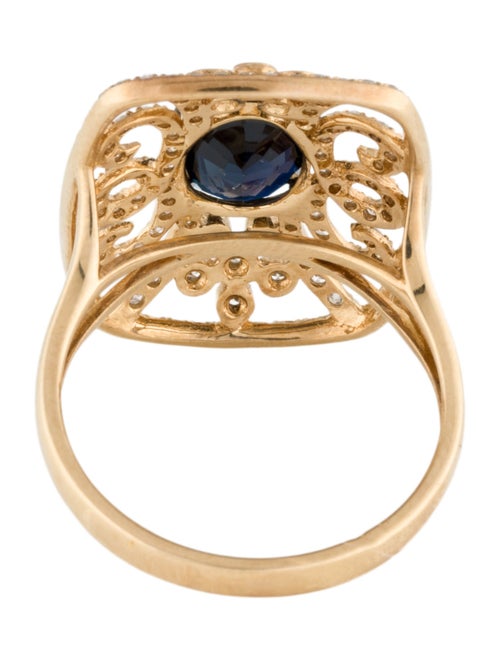 Effy Jewelry 14K Sapphire & Diamond Open Frame Cocktail Ring