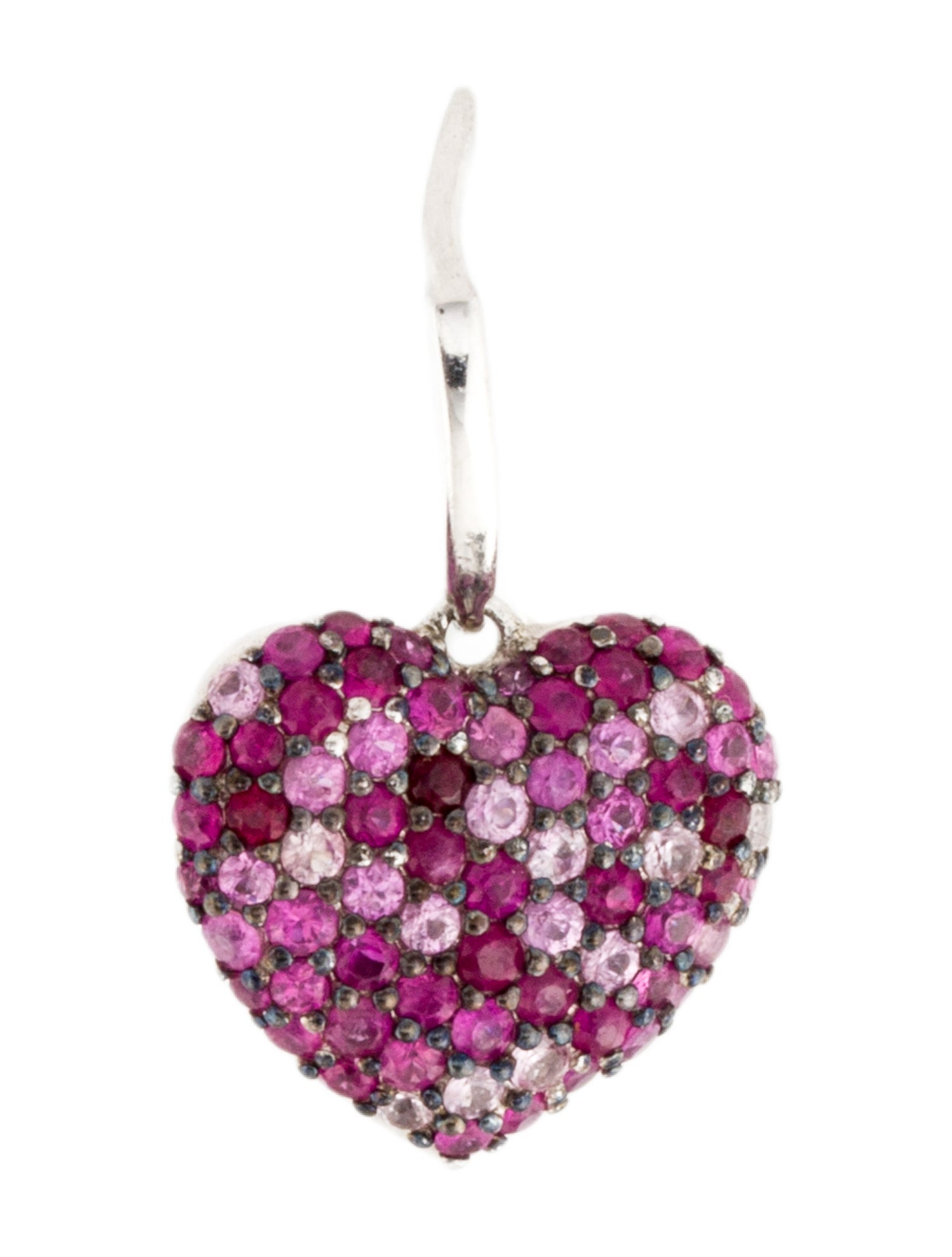 Effy Jewelry Ruby & Sapphire Splash Heart Drop Single Earrings
