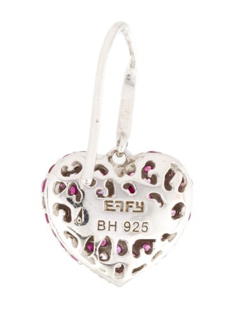 Effy Jewelry Ruby & Sapphire Splash Heart Drop Single Earrings