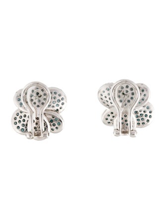 Effy Jewelry 14K 2.21ctw Diamond Flower Earclips