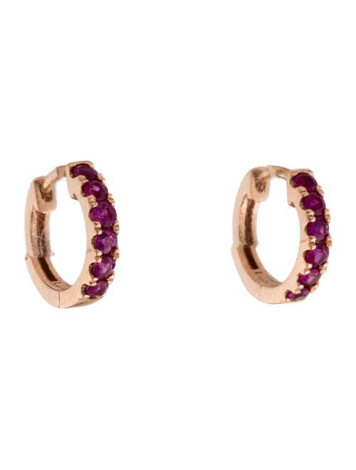 Effy Jewelry 14K Ruby Huggie Earrings