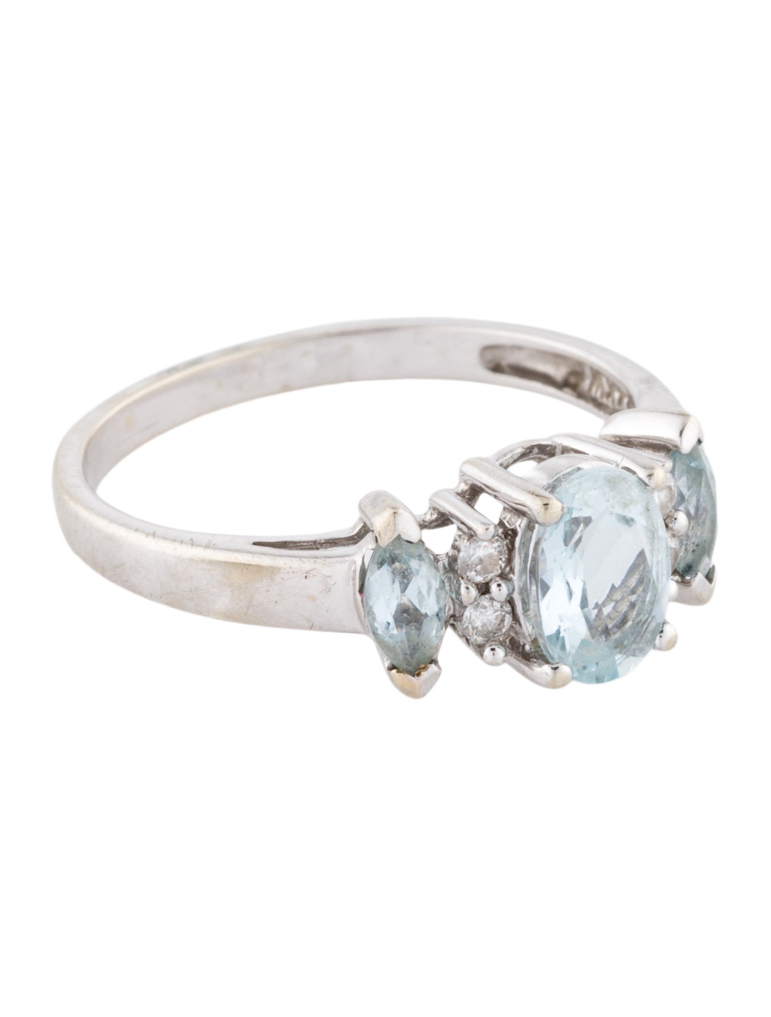 Effy Jewelry 14K Aquamarine & Diamond Cocktail Ring