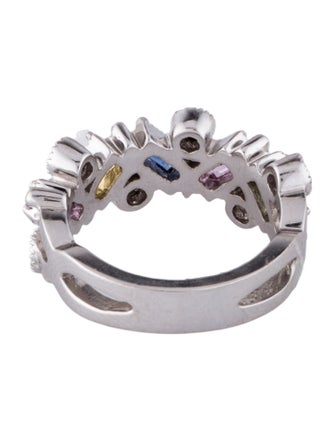 Effy Jewelry 14K 1.25ctw Multicolor Sapphire & Diamond Ring