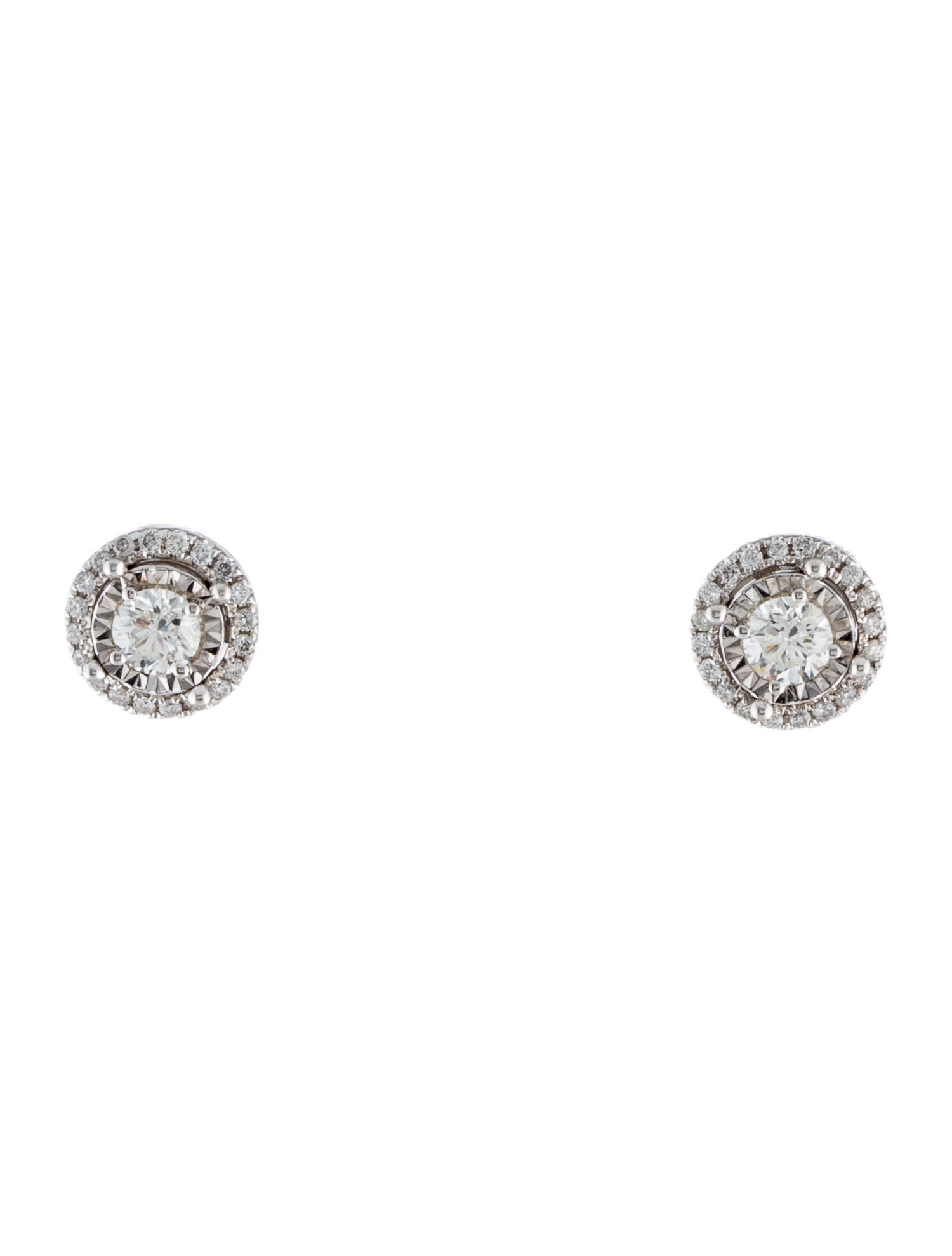 Effy Jewelry 14K Diamond Halo Stud Earrings