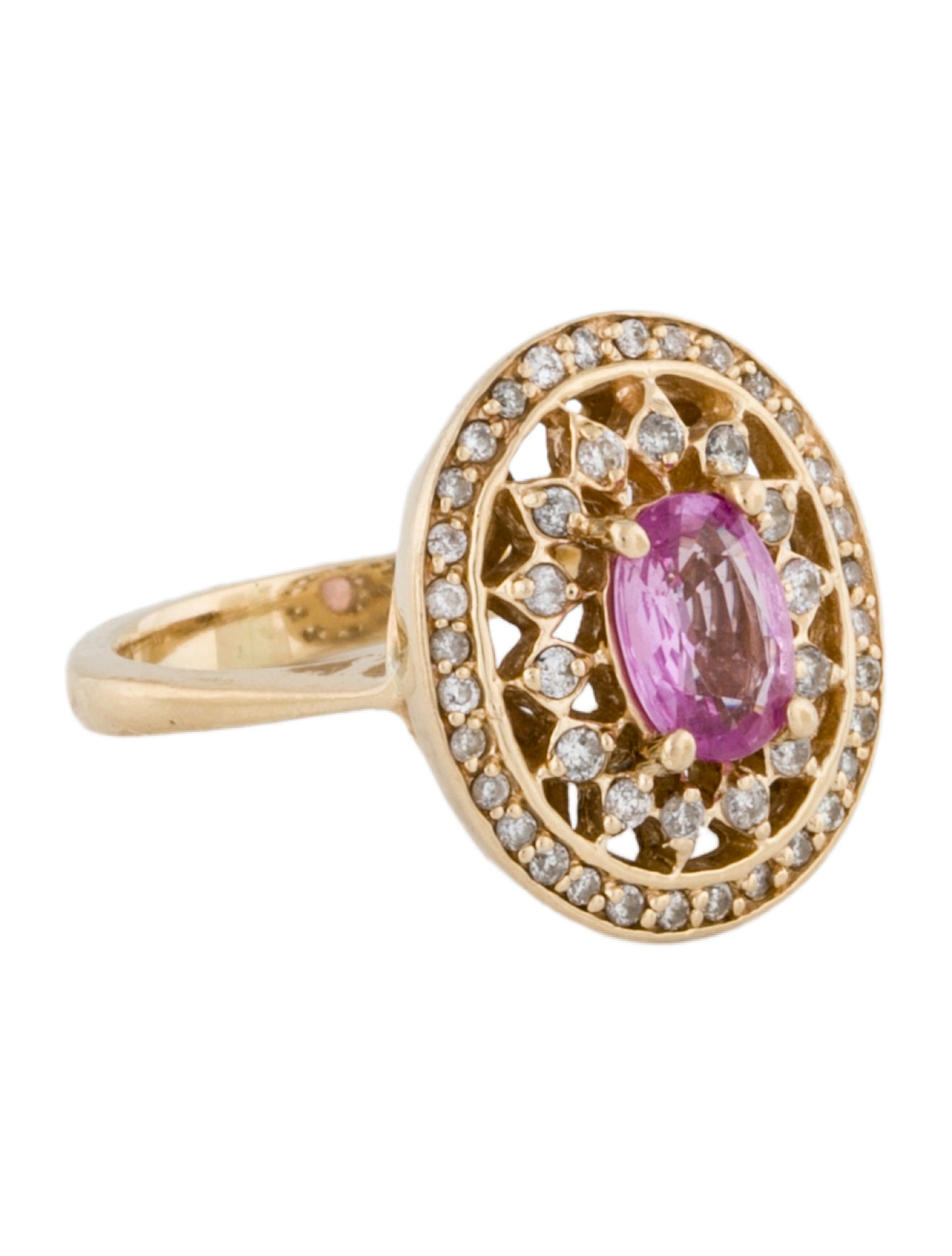 Effy Jewelry 14K Pink Sapphire & Diamond Cocktail Ring