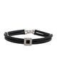 Effy Jewelry 14K Diamond & Black Rubber Station Bracelet