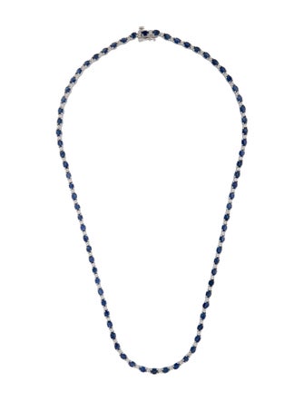 Effy Jewelry Sapphire & Diamond Tennis Link Necklace
