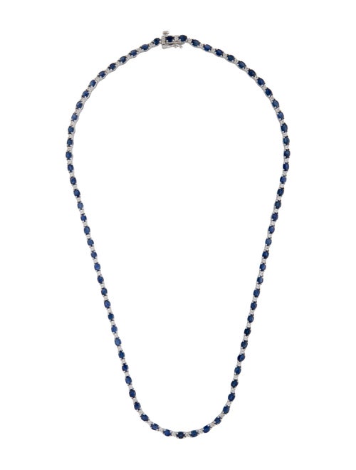 Effy Jewelry Sapphire & Diamond Tennis Link Necklace