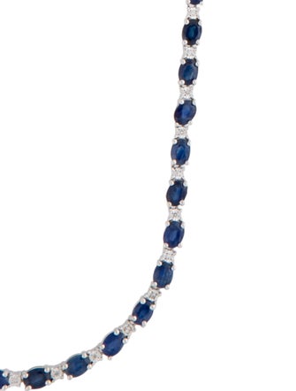 Effy Jewelry Sapphire & Diamond Tennis Link Necklace