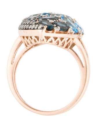 Effy Jewelry 14K Topaz & Diamond Cocktail Ring