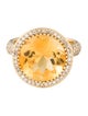 Effy Jewelry 14K 7.35ct Citrine & Diamond Cocktail Ring