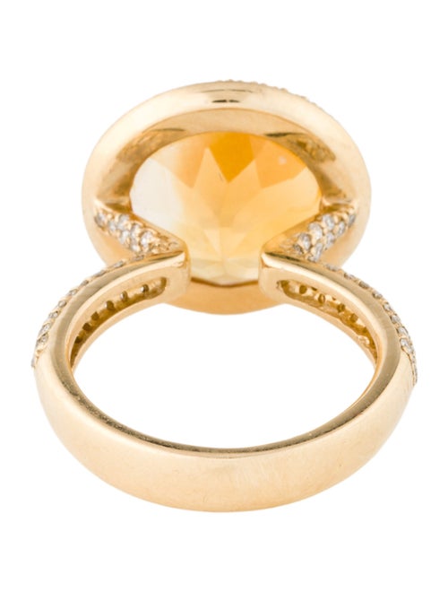 Effy Jewelry 14K 7.35ct Citrine & Diamond Cocktail Ring