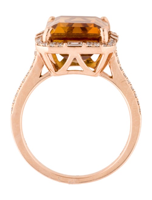 Effy Jewelry 14K 7.30ct Citrine & Diamond Cocktail Ring