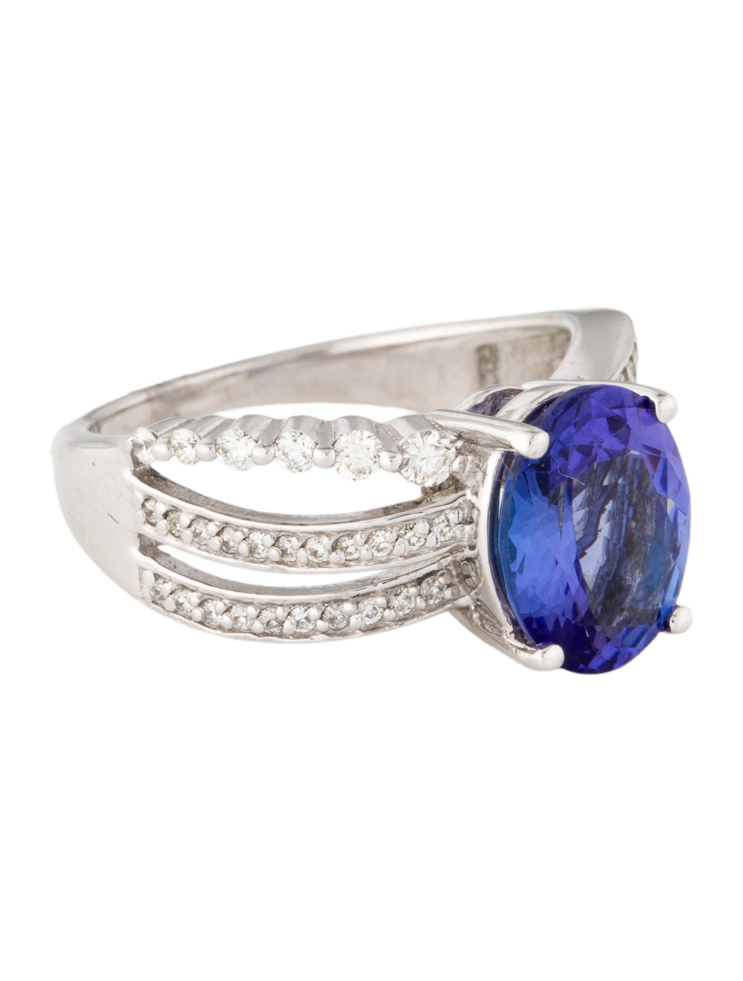 Effy Jewelry 14K 2.61ct Tanzanite & Diamond Cocktail Ring
