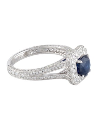 Effy Jewelry 14K 1.28ct Sapphire & Diamond Cocktail Ring