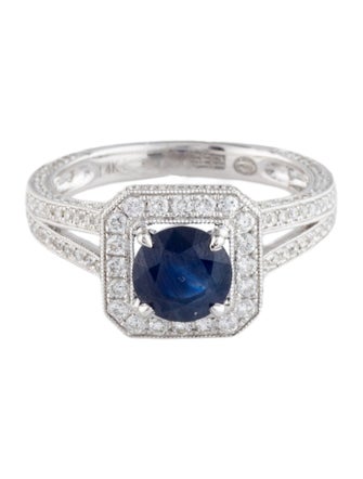 Effy Jewelry 14K 1.28ct Sapphire & Diamond Cocktail Ring