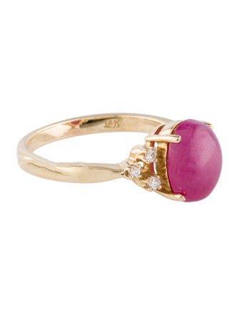 Effy Jewelry 14K 3.50ct Glass-Filled Ruby & Diamond Cocktail Ring