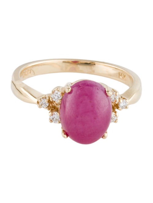 Effy Jewelry 14K 3.50ct Glass-Filled Ruby & Diamond Cocktail Ring