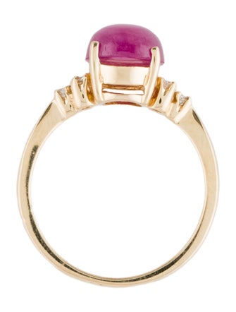 Effy Jewelry 14K 3.50ct Glass-Filled Ruby & Diamond Cocktail Ring