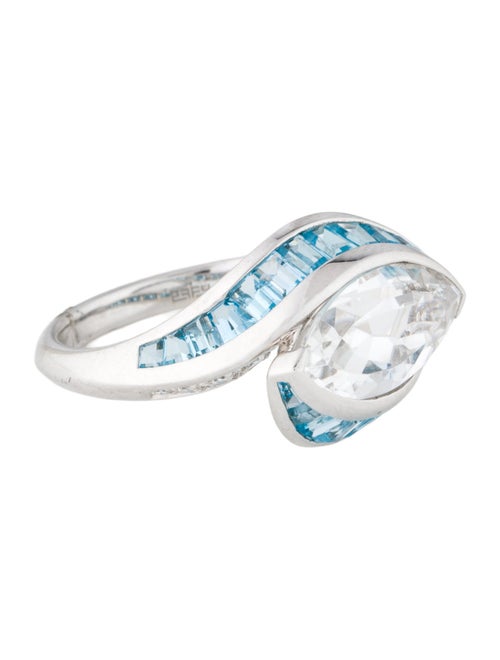 Effy Jewelry 14K 6.40ctw Topaz & Diamond Cocktail Ring