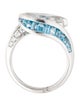 Effy Jewelry 14K 6.40ctw Topaz & Diamond Cocktail Ring
