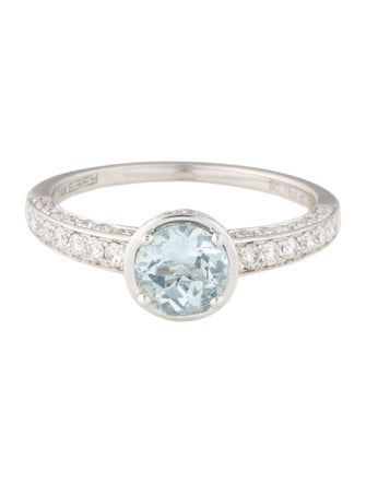Effy Jewelry 14K Aquamarine & Diamond Cocktail Ring