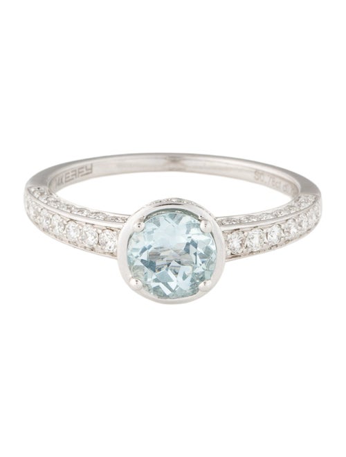 Effy Jewelry 14K Aquamarine & Diamond Cocktail Ring