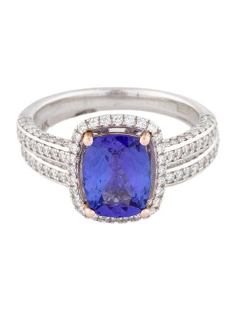 Effy Jewelry 14K 1.90ct Tanzanite & Diamond Cocktail Ring Set