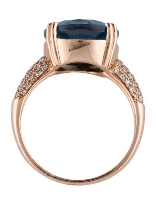 Effy Jewelry 14K 6.77ct Topaz & Diamond Cocktail Ring
