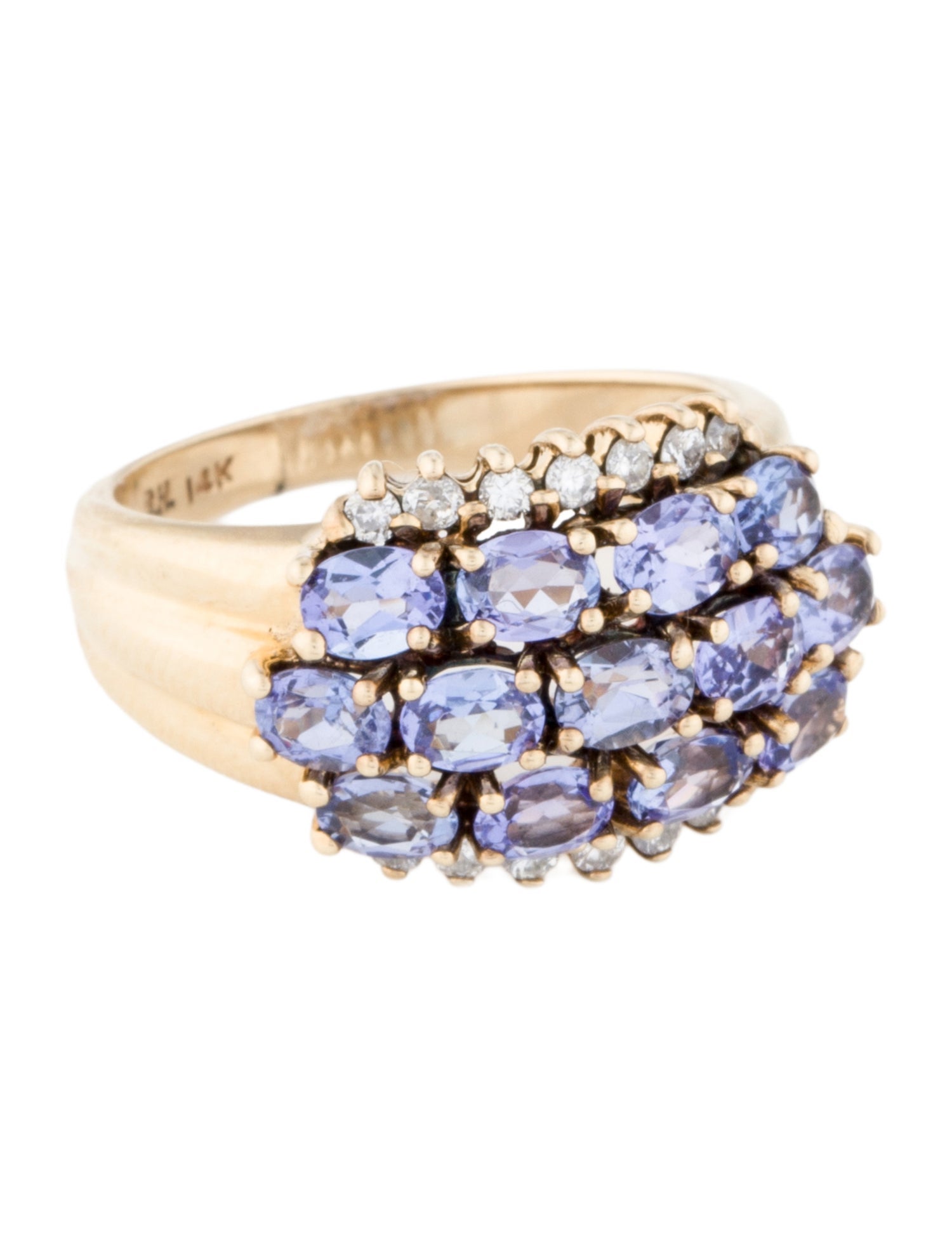 Effy Jewelry 14K 2.22ctw Tanzanite & Diamond Band