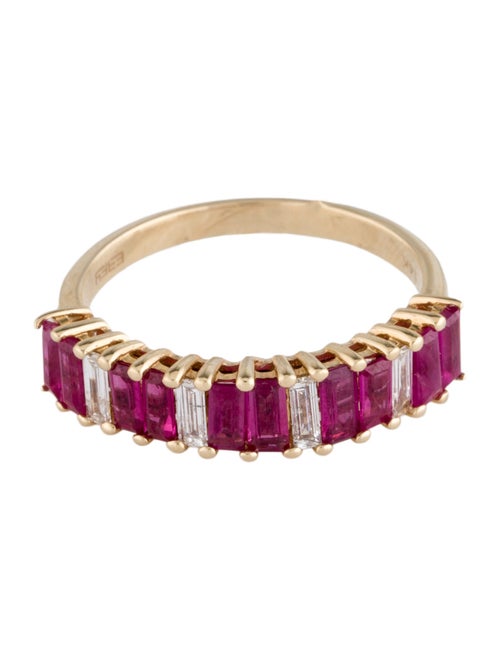 Effy Jewelry 14K 1.25ctw Ruby & Diamond Band