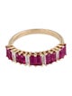 Effy Jewelry 14K 1.25ctw Ruby & Diamond Band