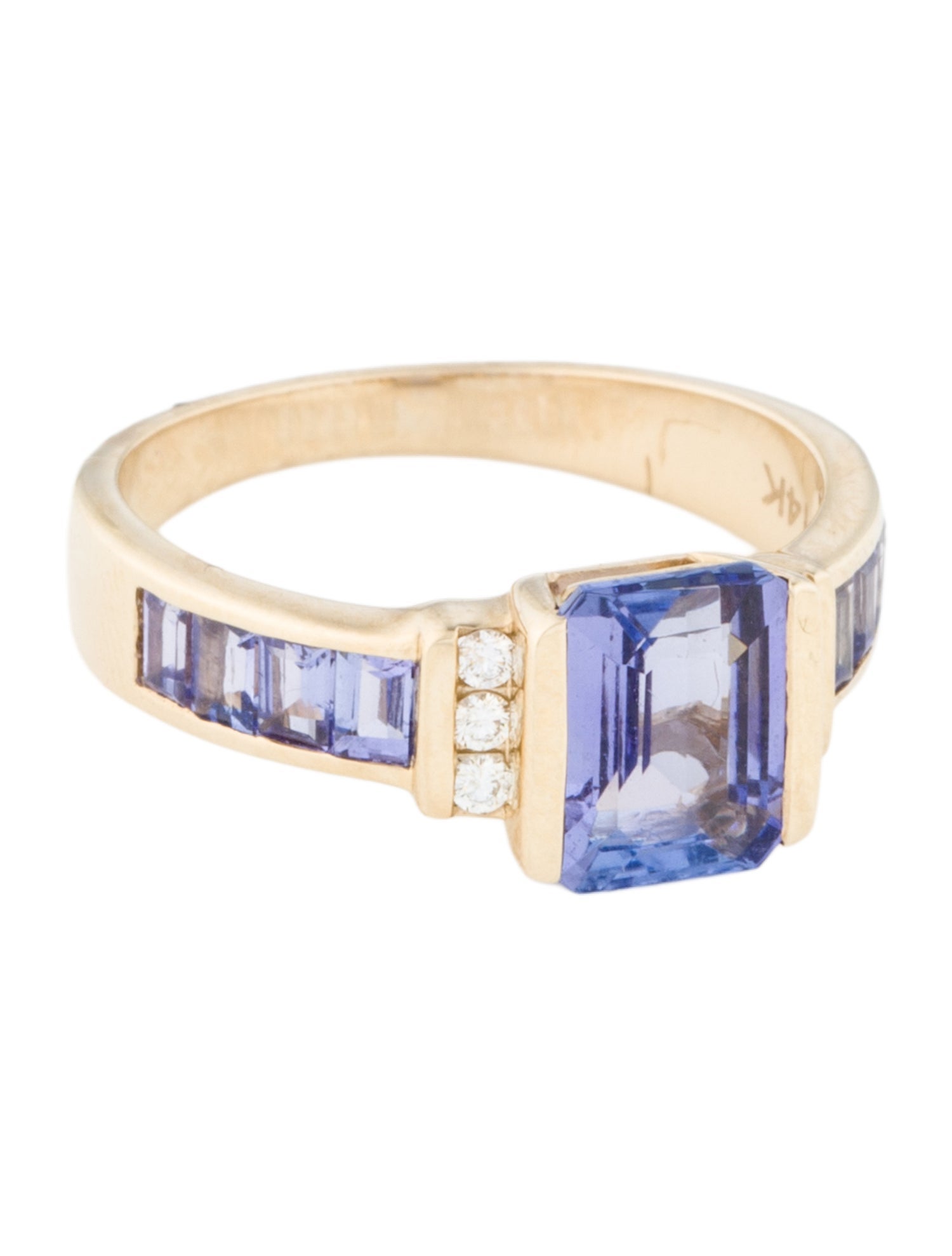 Effy Jewelry 14K 2.10ctw Tanzanite & Diamond Cocktail Ring