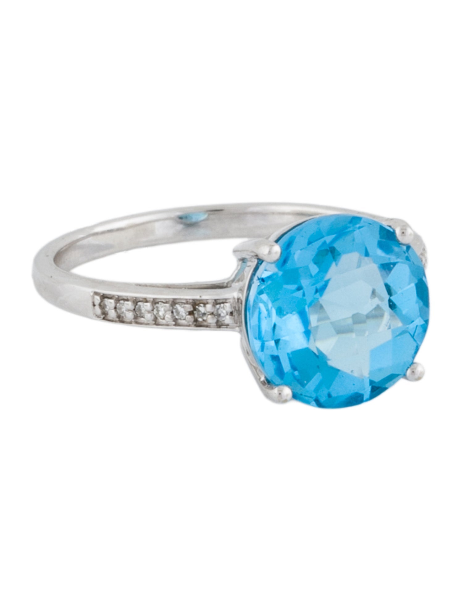 Effy Jewelry Topaz & Diamond Engagement Ring