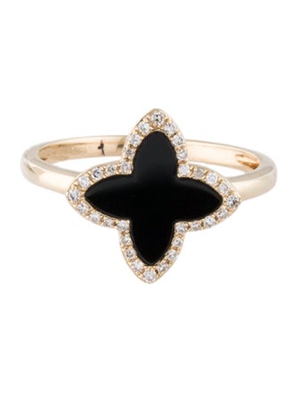 Effy Jewelry 14K Onyx & Diamond Cocktail Ring