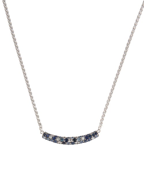 Effy Jewelry Sapphire Bar Pendant Necklace