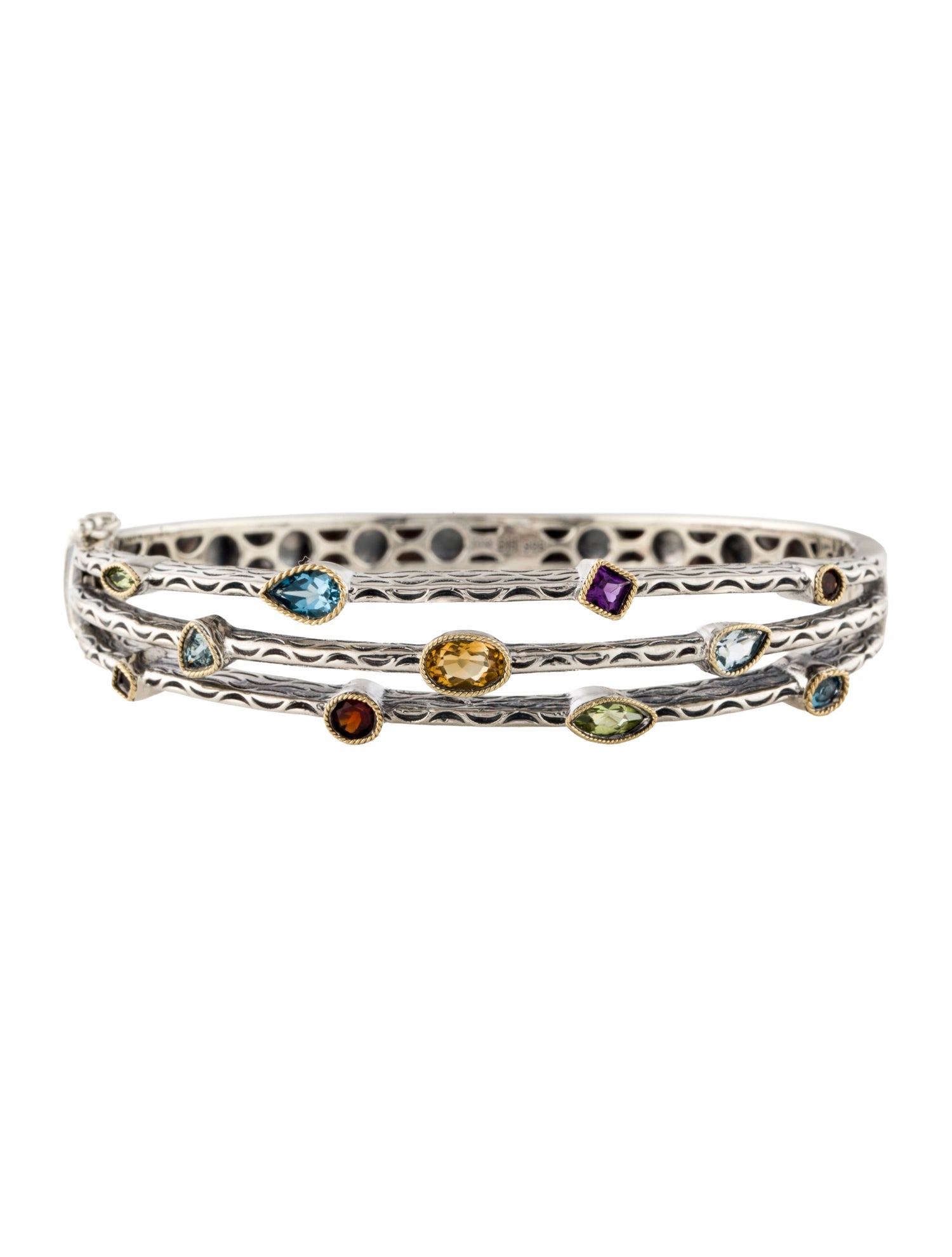 Effy Jewelry Multistone Hinged Bangle Bracelet