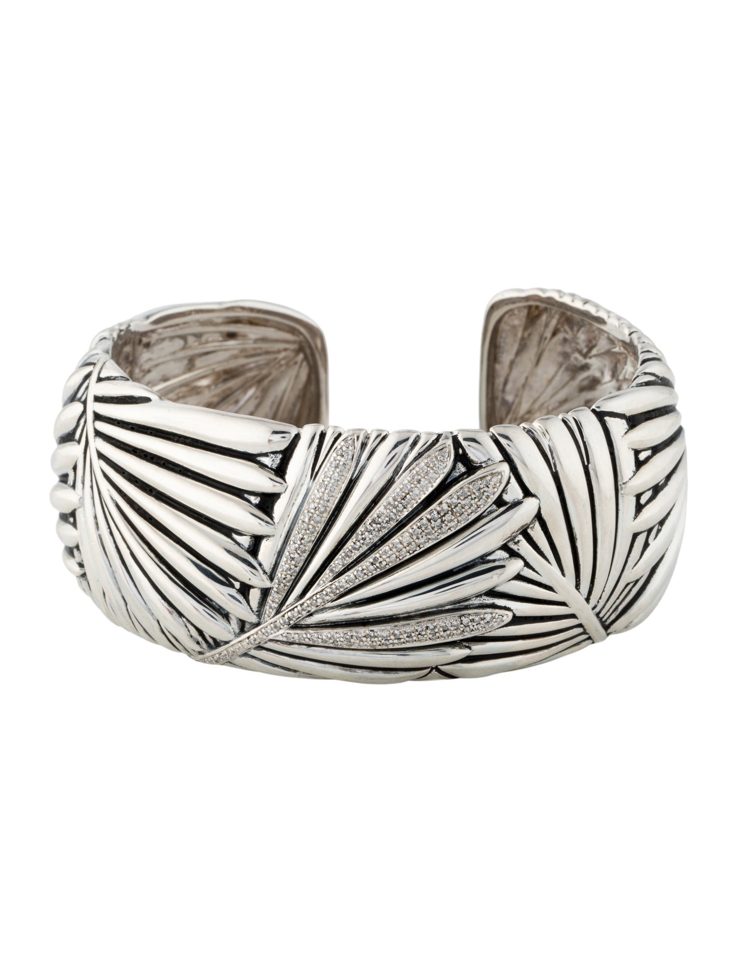 Effy Jewelry Diamond Leaf Cuff Bracelet