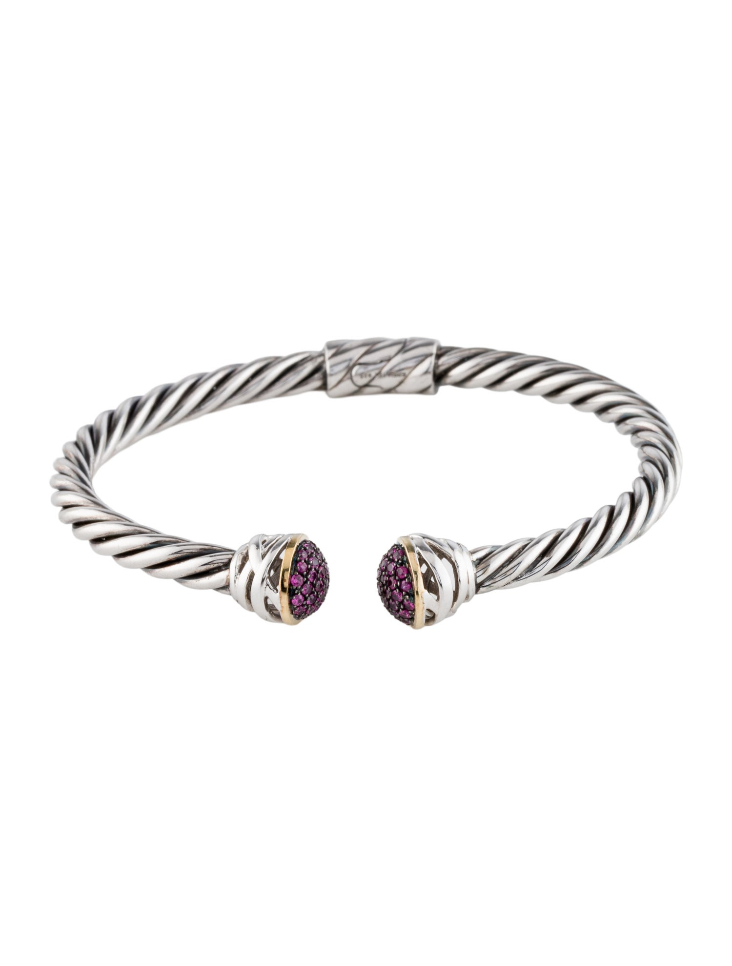 Effy Jewelry Ruby Cable Hinged Cuff Bracelet