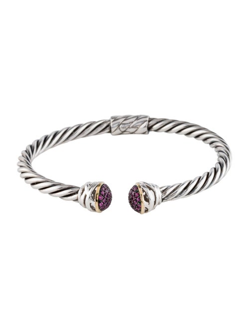 Effy Jewelry Ruby Cable Hinged Cuff Bracelet
