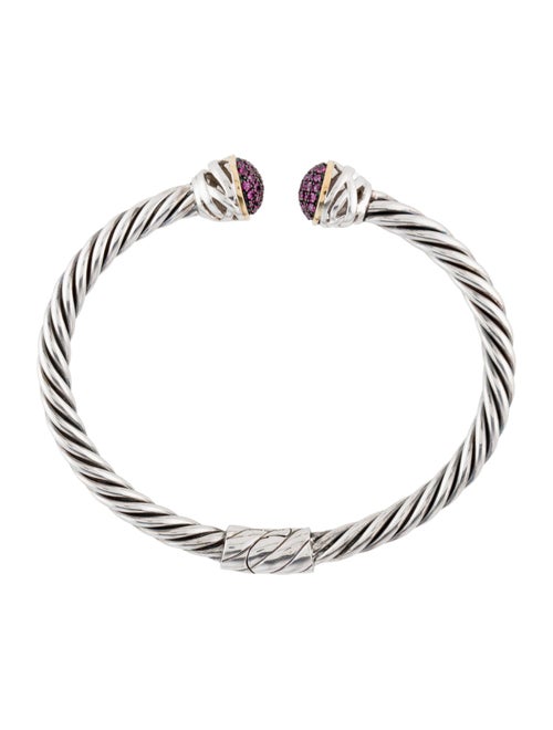 Effy Jewelry Ruby Cable Hinged Cuff Bracelet