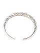Effy Jewelry Diamond Rope Textured Cuff Bracelet