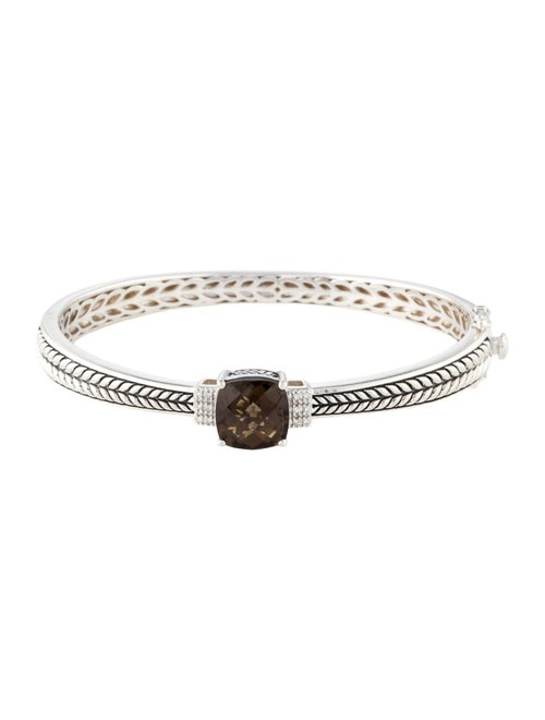 Effy Jewelry Smoky Quartz & Diamond Bangle Bracelet