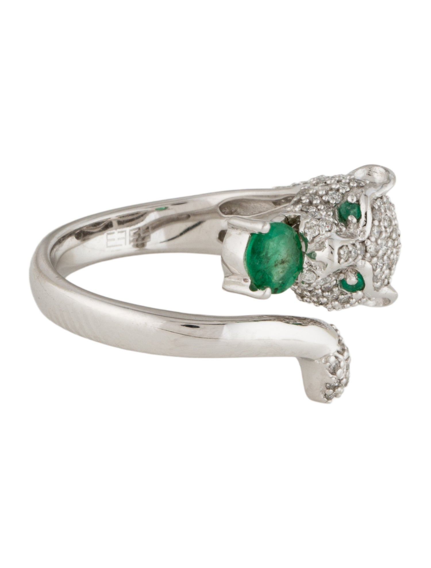 Effy Jewelry 14K Diamond & Emerald Panther Cocktail Ring