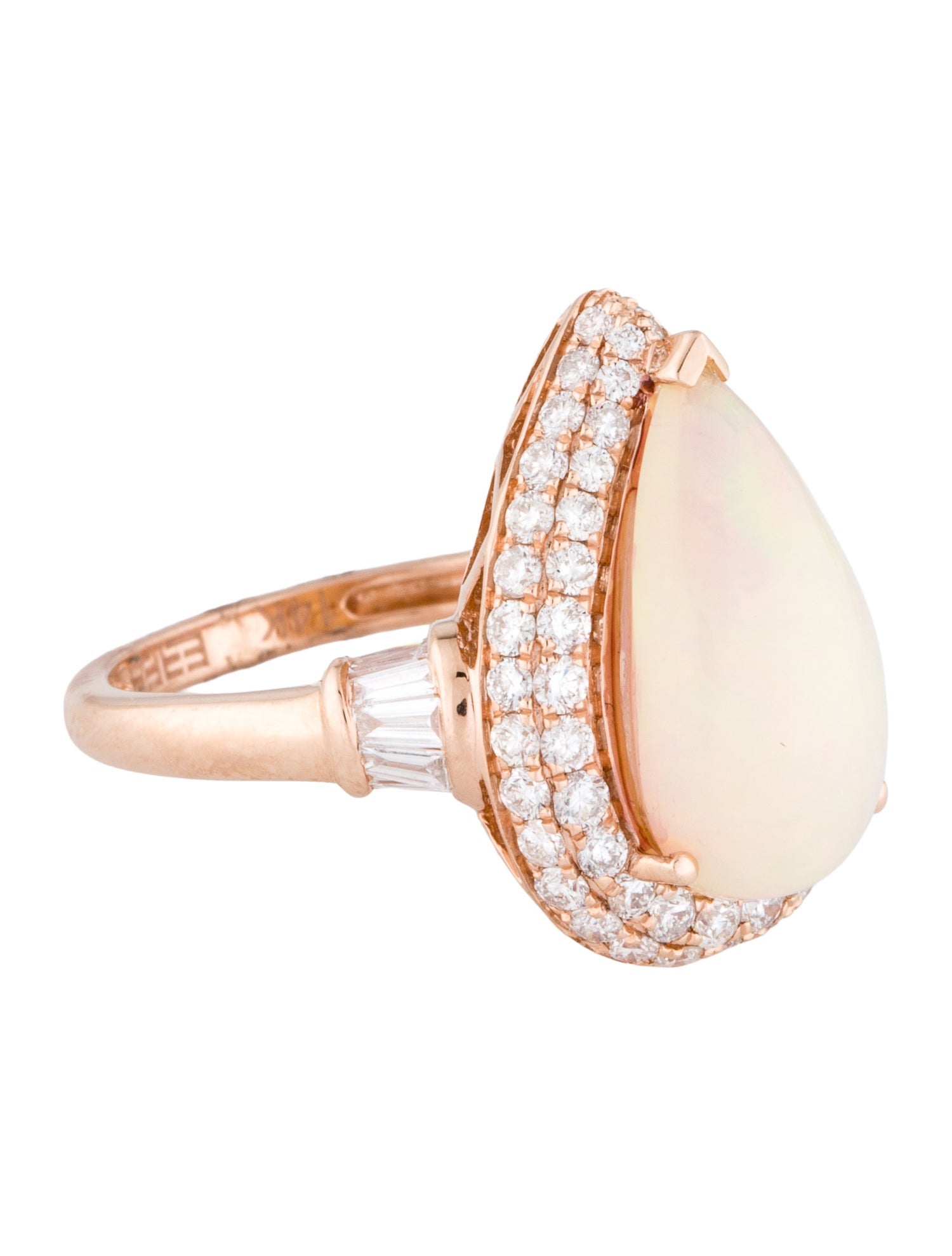 Effy Jewelry 14K 3.65ct Opal & Diamond Cocktail Ring