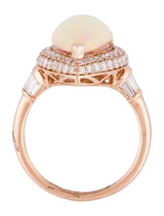 Effy Jewelry 14K 3.65ct Opal & Diamond Cocktail Ring