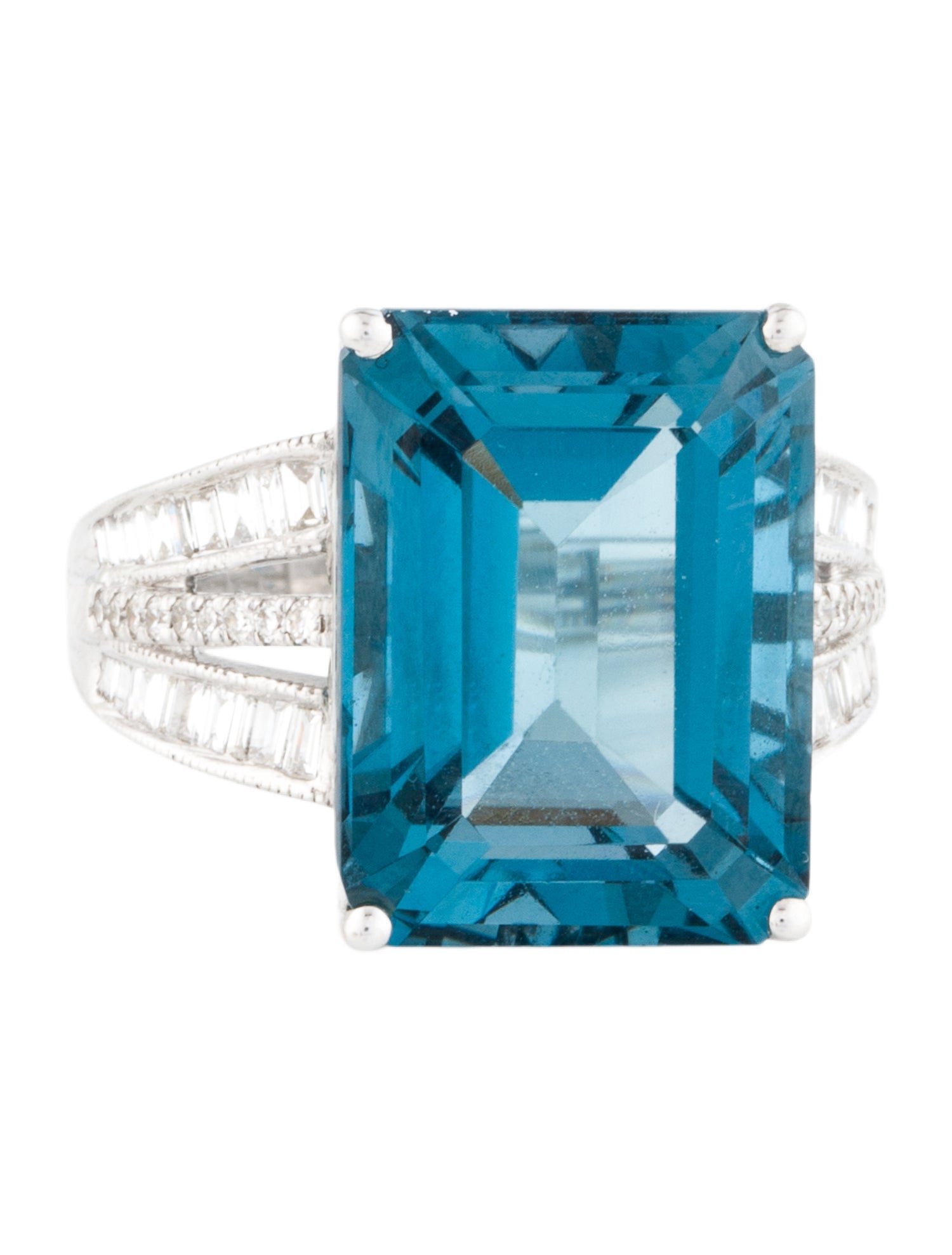 Effy Jewelry 14K 15.00ct London Blue Topaz & Diamond