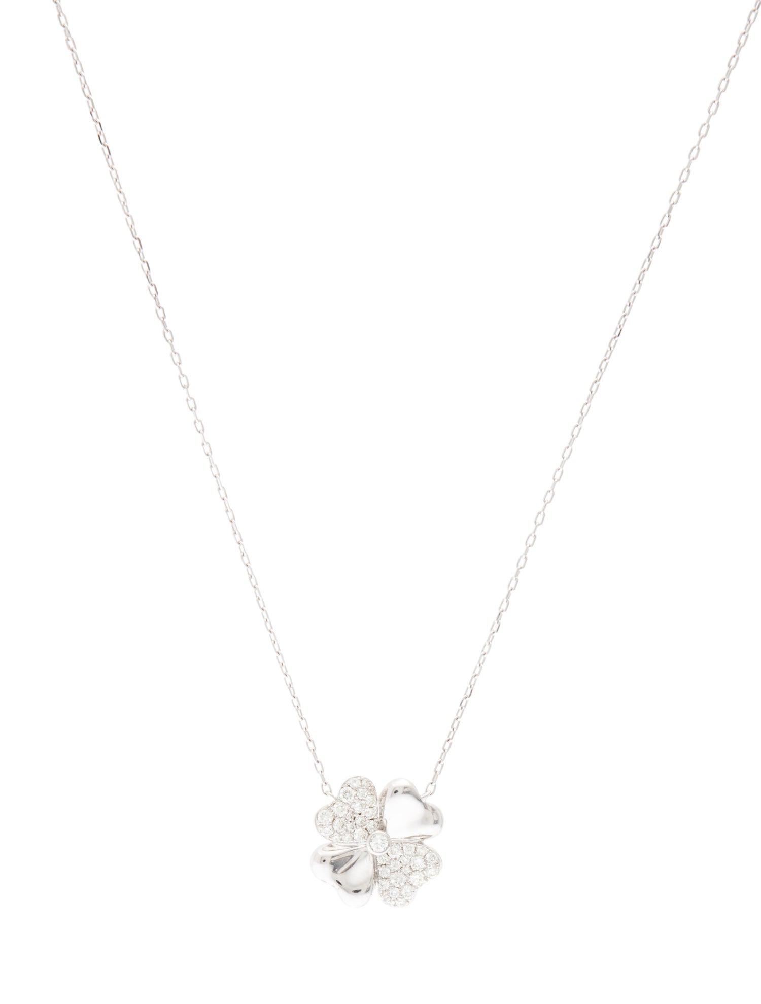 Effy Jewelry 14K Diamond Clover Pendant Necklace