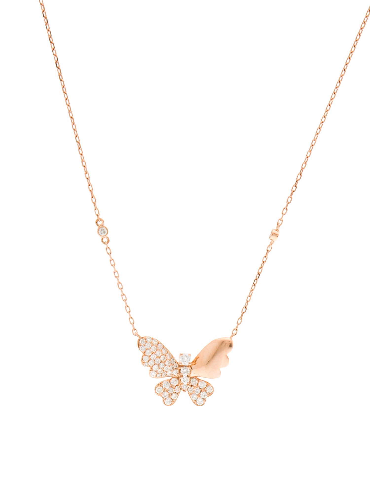 Effy Jewelry 18K Diamond Butterfly Pendant Necklace