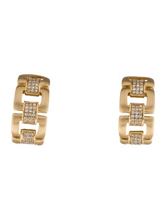 Effy Jewelry 14K Diamond Hoop Earclips